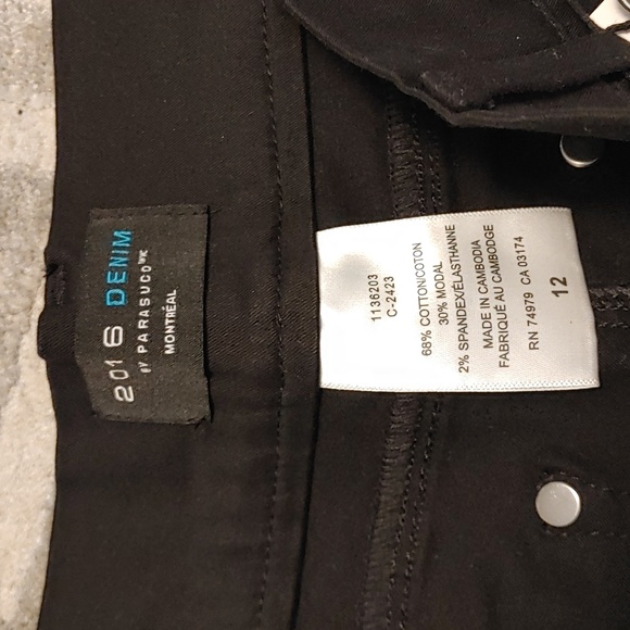 🌠3/$20🌠 NWT 2016 Parasuco Black US 12 Mid-Rise Straight Leg Pull-On Pant - Picture 3 of 7